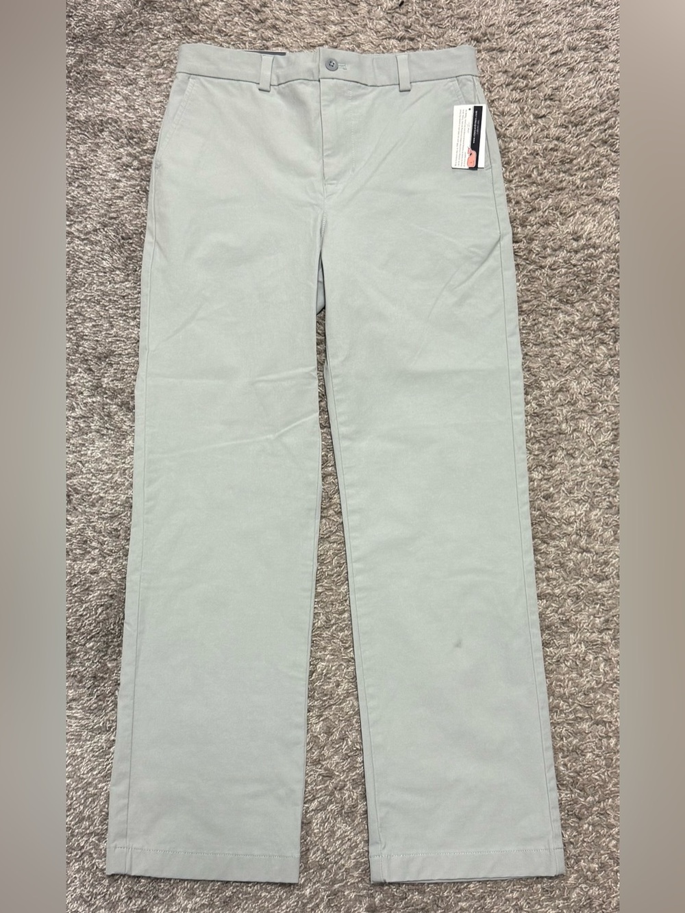 NWT Boys Vineyard Vines Performance Breaker Pant, Size 14, Grey *small spot*